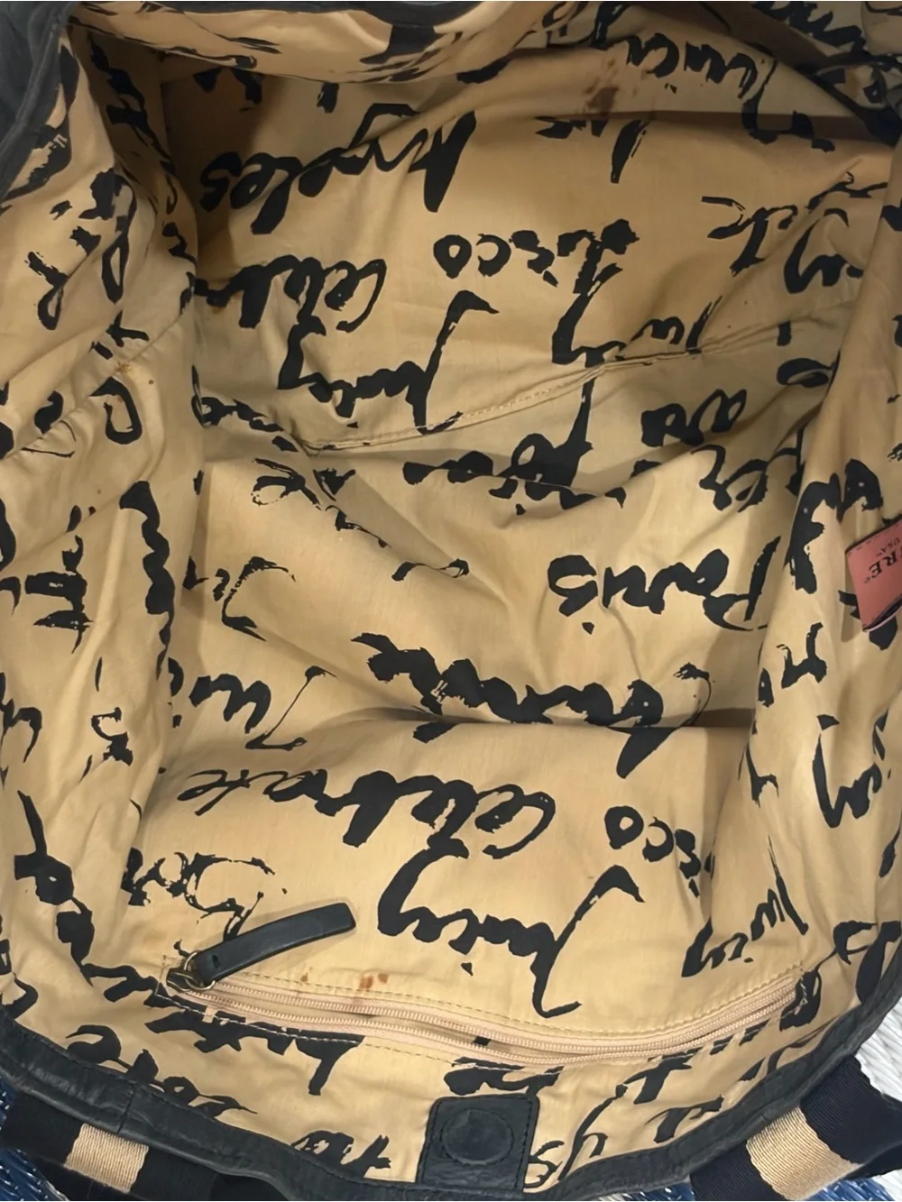 Vintage Juicy Couture Black Leather Tote Bag